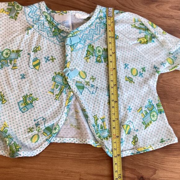 Vintage Carters Nightgown Nightdress Short Sleeve Top Layette Set Baby Newborn - Picture 6 of 11